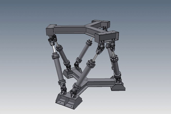 并联机器人octahedral-hexapod-mechanism-parallel-robot INV STP IGS STL